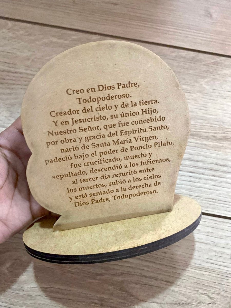 Souvenir católico para mesa personalizado de madera en Santo Domingo - Felt Craft RD