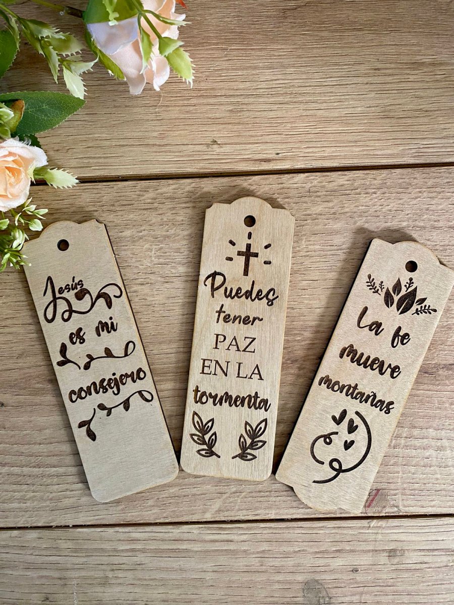 Souvenir con Frases Cristianas personalizado de madera para eventos - Felt Craft RD