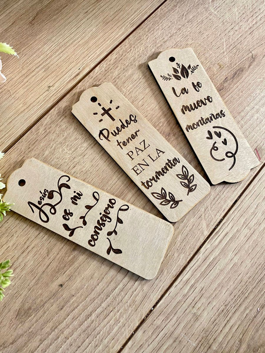 Souvenir con Frases Cristianas personalizado de madera para eventos - Felt Craft RD