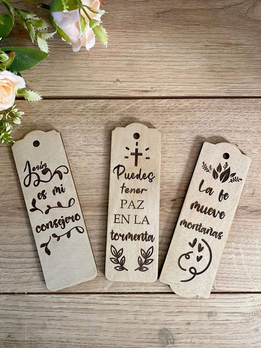 Souvenir con Frases Cristianas personalizado de madera para eventos - Felt Craft RD