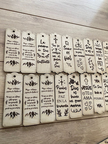 Souvenir con Frases Cristianas personalizado de madera para eventos - Felt Craft RD