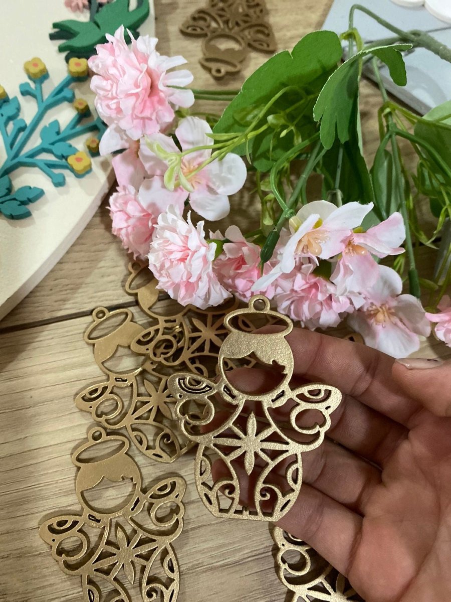 Souvenir de ángel personalizado en madera Santo Domingo - Felt Craft RD