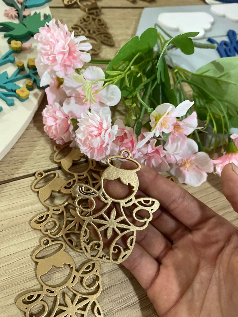 Souvenir de ángel personalizado en madera Santo Domingo - Felt Craft RD