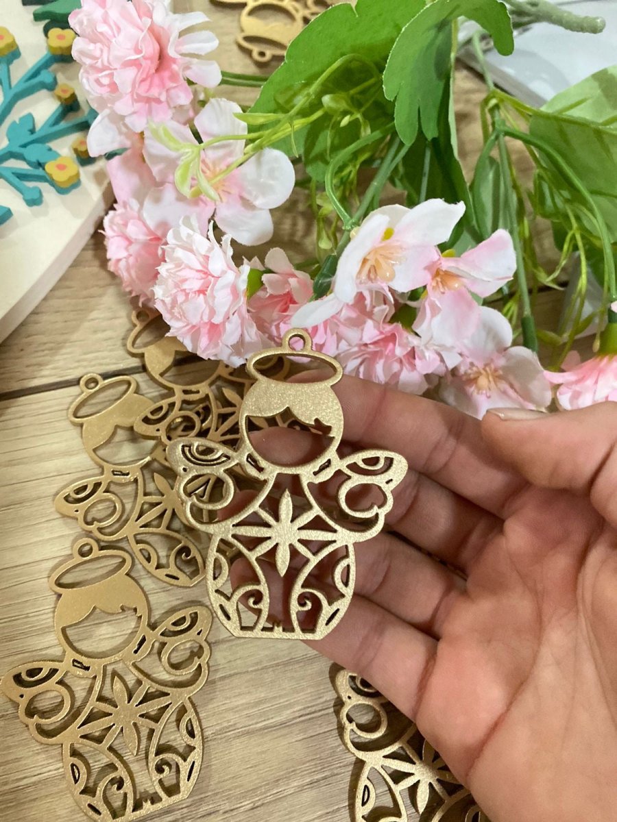 Souvenir de ángel personalizado en madera Santo Domingo - Felt Craft RD