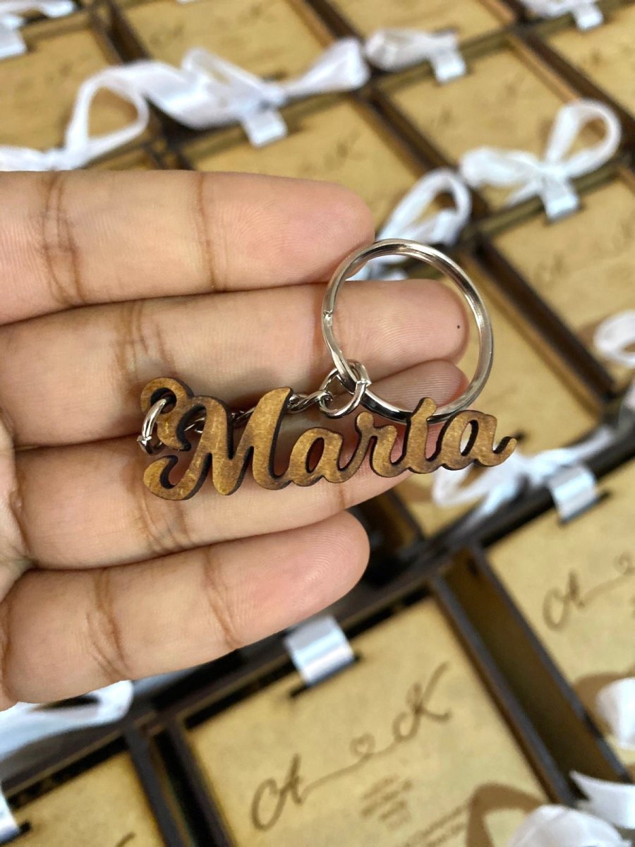 Souvenir de caja para boda personalizado de madera - Felt Craft RD