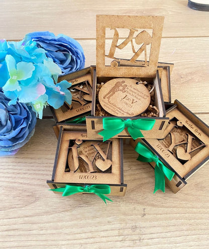 Souvenir de cajitas personalizadas para boda de madera - Felt Craft RD