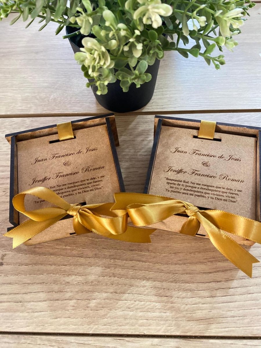 Souvenir de cajitas personalizadas para boda de madera - Felt Craft RD