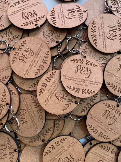 Souvenir de Llaveros personalizados para regalo de boda de madera - Felt Craft RD