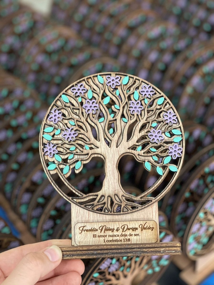 Souvenir del árbol de la vida personalizado de madera - Felt Craft RD