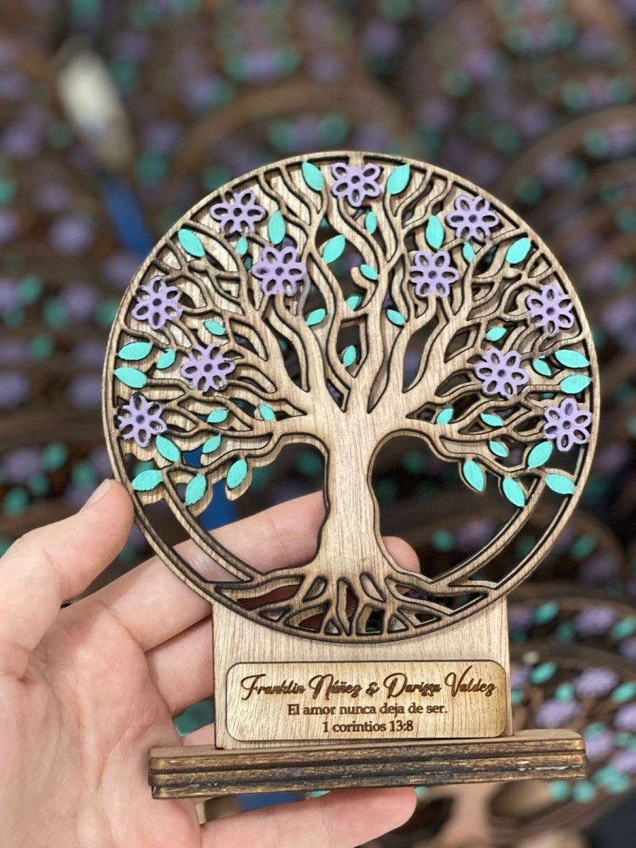 Souvenir del árbol de la vida personalizado de madera - Felt Craft RD