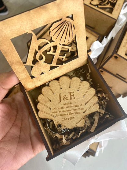 Souvenir para boda de caja de madera personalizada - Felt Craft RD