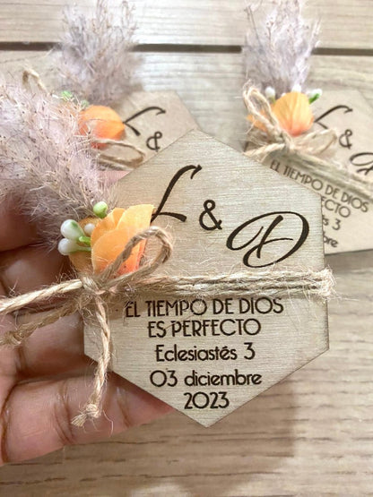 Souvenir personalizado para Boda de madera Santo Domingo - Felt Craft RD