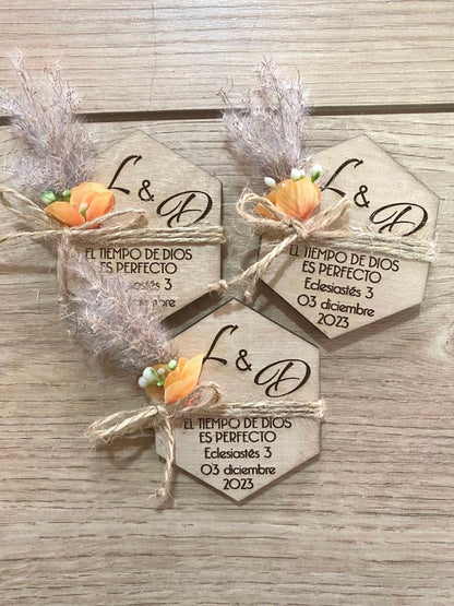 Souvenir personalizado para Boda de madera Santo Domingo - Felt Craft RD