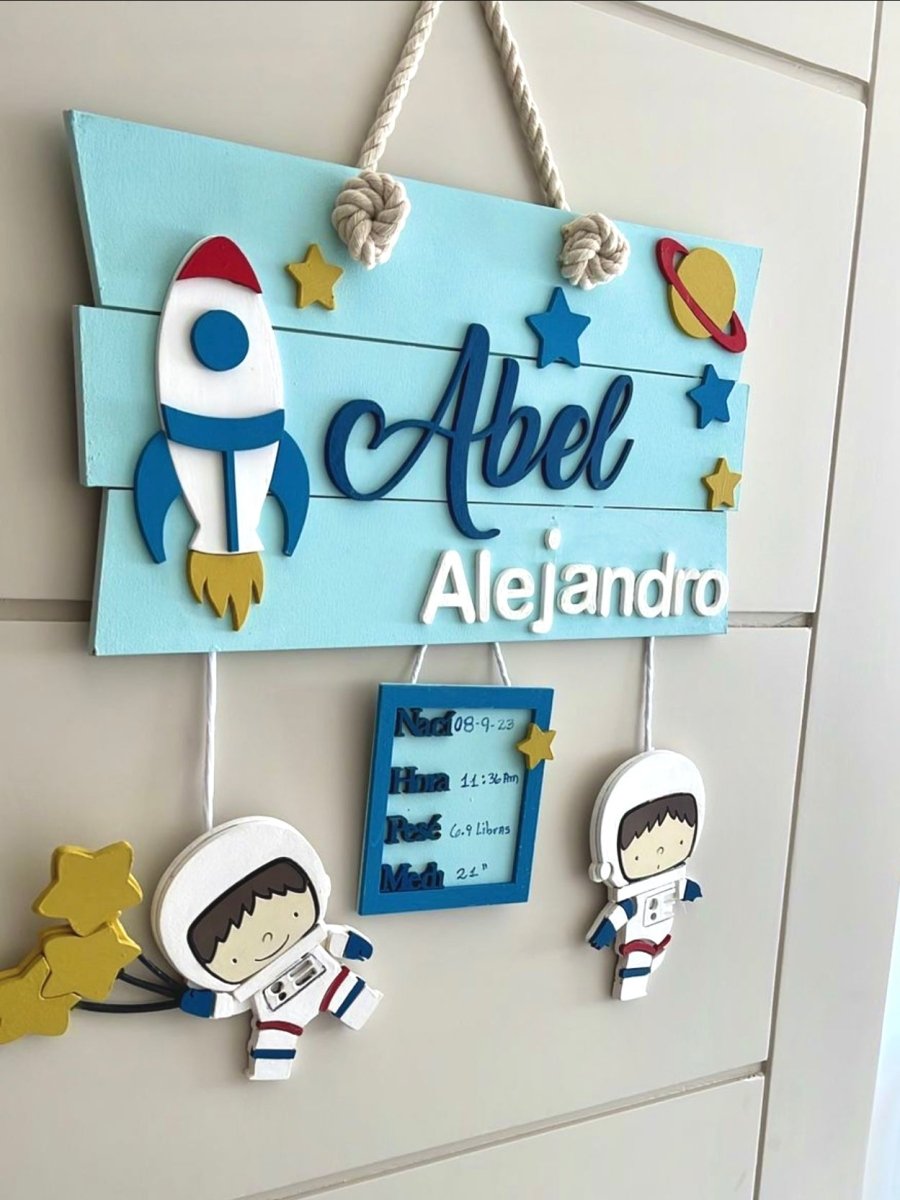 Space themed nurseryBaby Boy Wall Hanging - Felt Craft RD