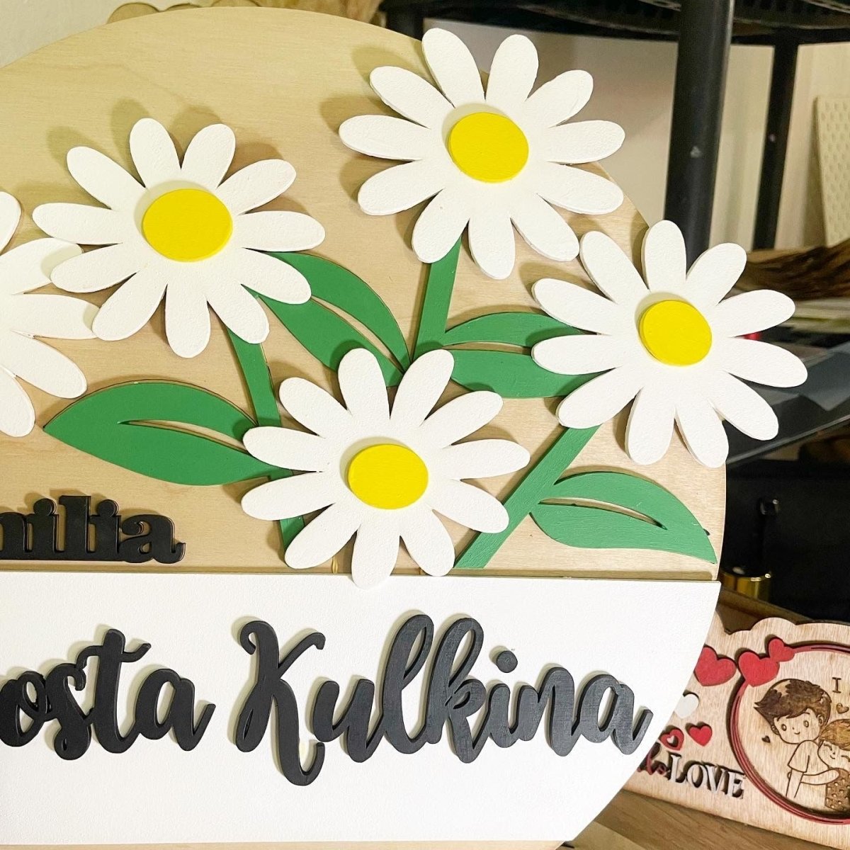 Sweets Yellow Flowers Familiar Hanger - Felt Craft RD