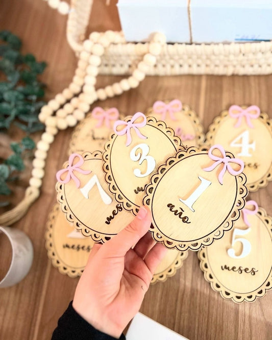 Tags coloridos para fotos bebe - Felt Craft RD