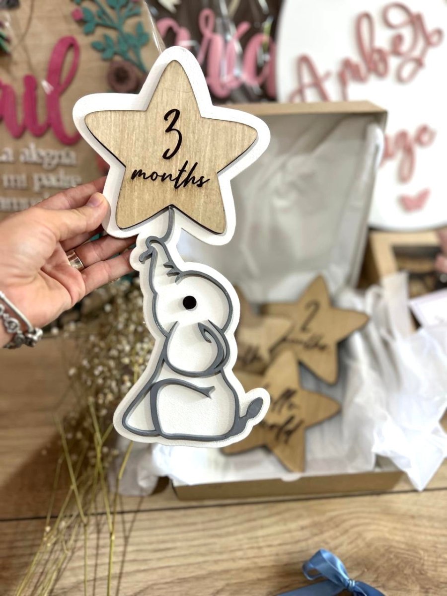 Tags de meses nacimiento bebe - Felt Craft RD