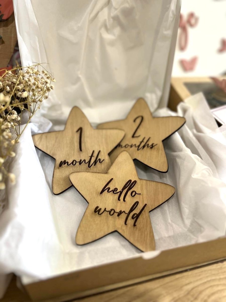 Tags de meses nacimiento bebe - Felt Craft RD