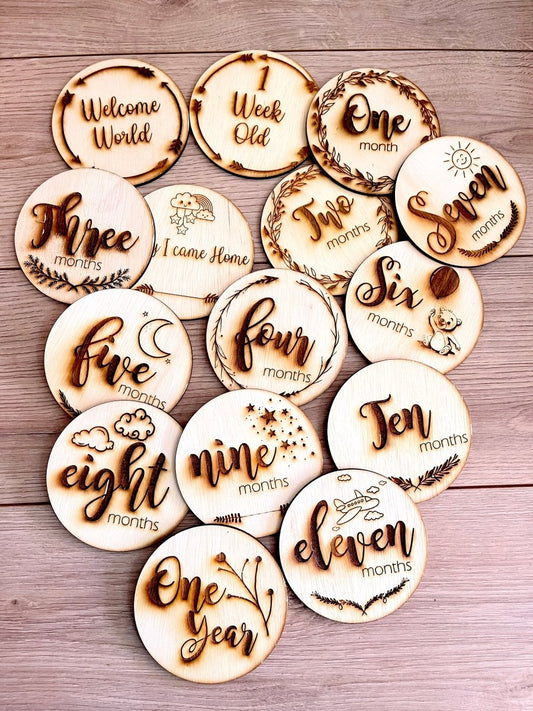Tags for baby months Girl Boy - Felt Craft RD