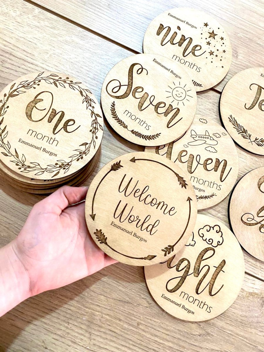 Tags for baby months Welcome World Girl Boy - Felt Craft RD