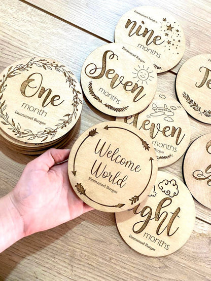 Tags for baby months Welcome World Girl Boy - Felt Craft RD