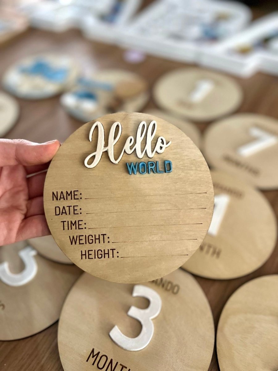 Tags fotos meses bebe personalizado - Felt Craft RD