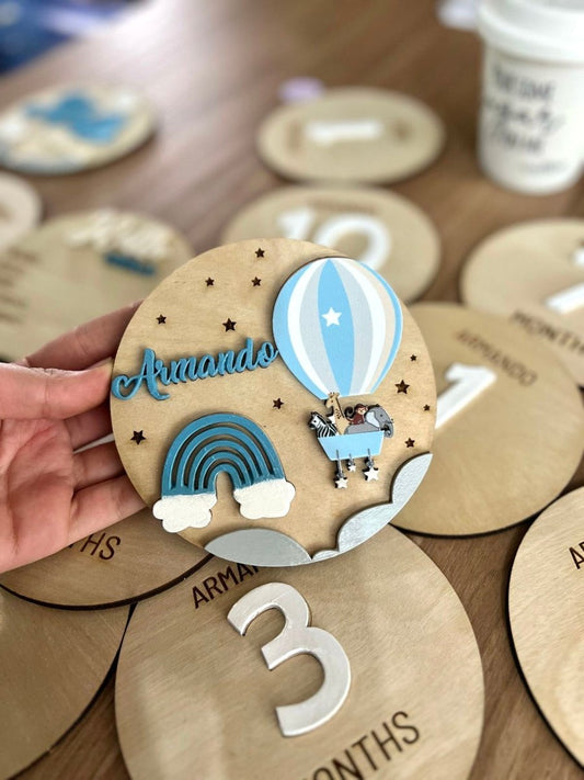 Tags fotos meses bebe personalizado - Felt Craft RD