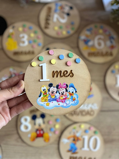 Tags meses Bebe Mickey Mouse Decoracion - Felt Craft RD