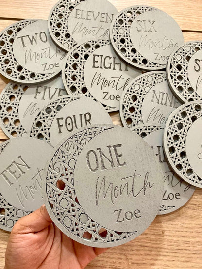 Tags vintage Gray for baby months Girl Boy - Felt Craft RD