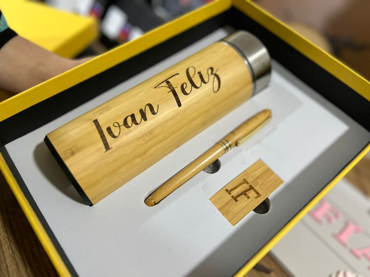 Termo lapicero y llavero regalo personalizado - Felt Craft RD