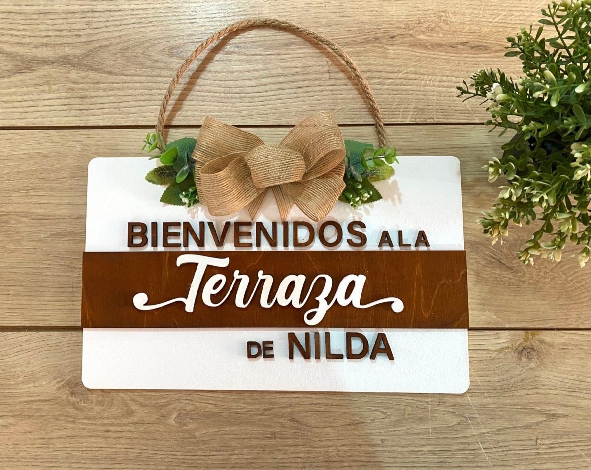 Terraza Letrero Personalizado - Felt Craft RD