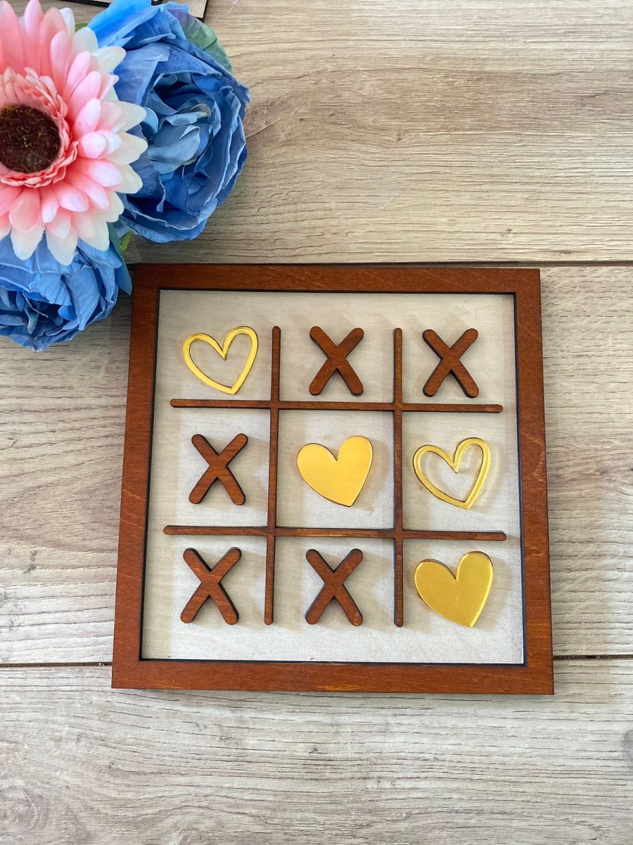 Tic Tac Toe personalizado de madera con diferentes estilos - Felt Craft RD