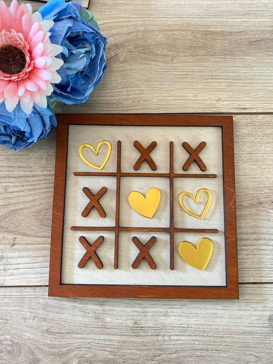 Tic Tac Toe personalizado de madera con diferentes estilos - Felt Craft RD