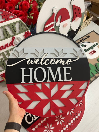 Welcome Home Christmas Door Hanger - Felt Craft RD