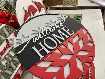 Welcome Home Christmas Door Hanger - Felt Craft RD