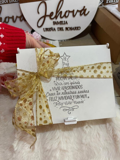 White Rectangular Ponche Christmas Box - Felt Craft RD