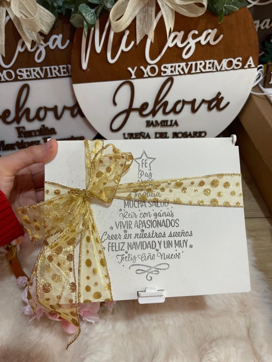 White Rectangular Ponche Christmas Box - Felt Craft RD