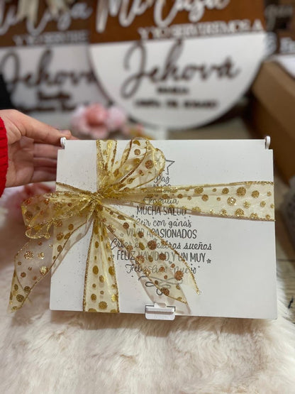 White Rectangular Ponche Christmas Box - Felt Craft RD