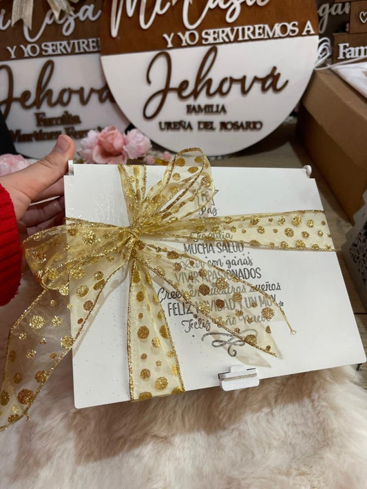 White Rectangular Ponche Christmas Box - Felt Craft RD