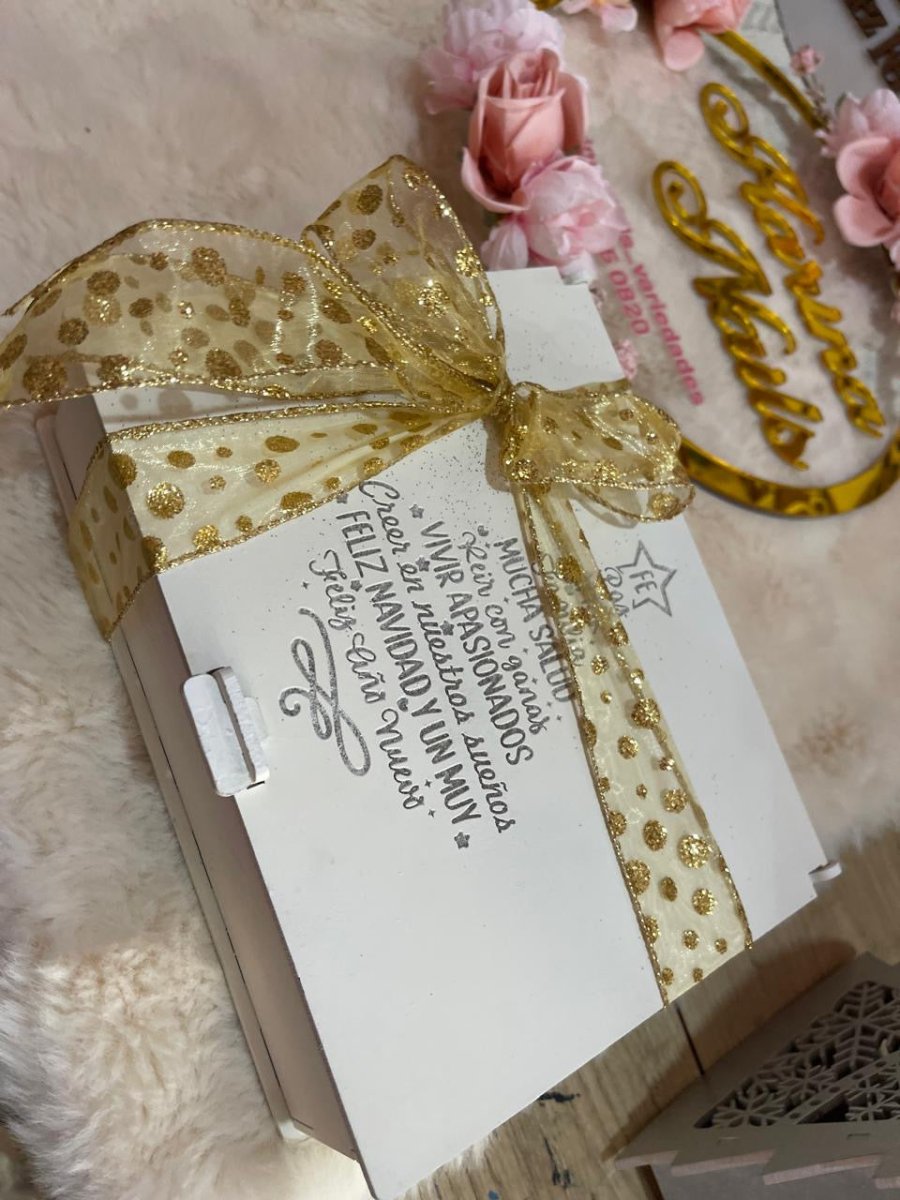 White Rectangular Ponche Christmas Box - Felt Craft RD