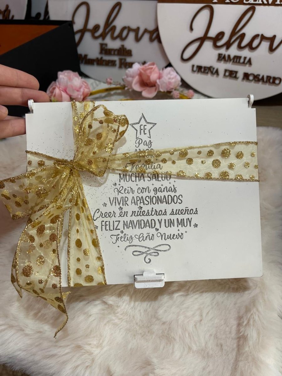 White Rectangular Ponche Christmas Box - Felt Craft RD