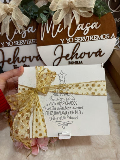 White Rectangular Ponche Christmas Box - Felt Craft RD