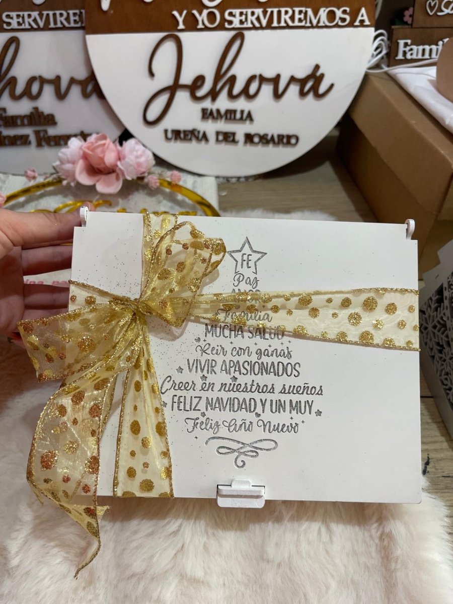 White Rectangular Ponche Christmas Box - Felt Craft RD