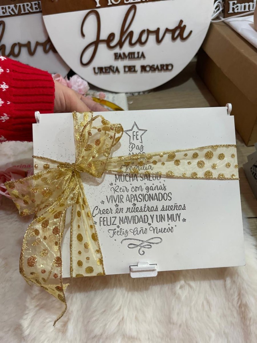 White Rectangular Ponche Christmas Box - Felt Craft RD