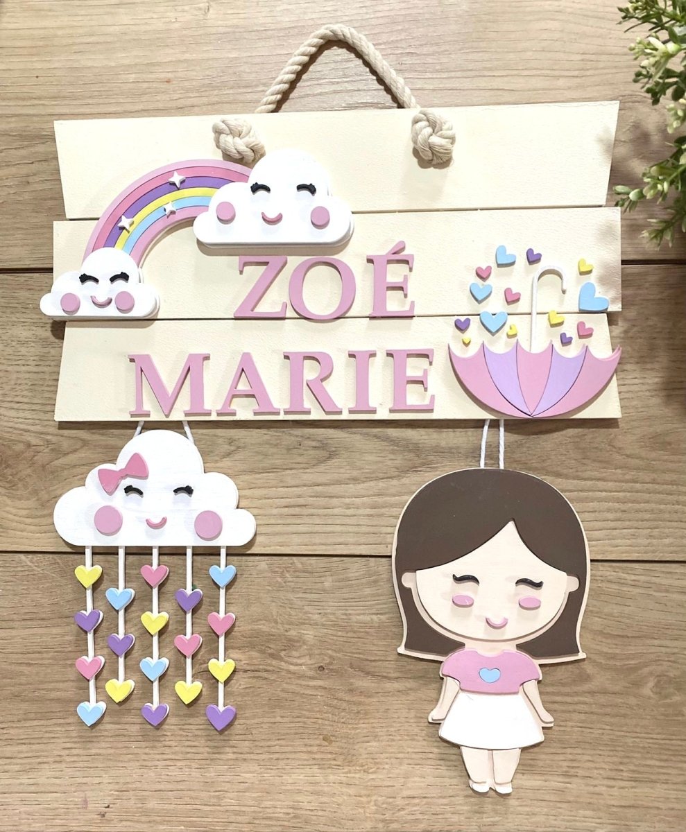 Zoe Baby Girl Wall Hanging - Felt Craft RD