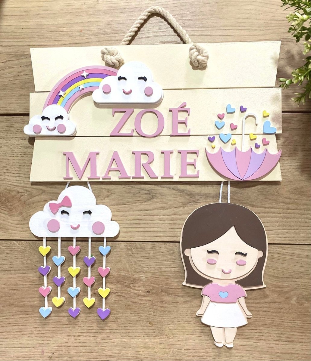 Zoe Baby Girl Wall Hanging - Felt Craft RD