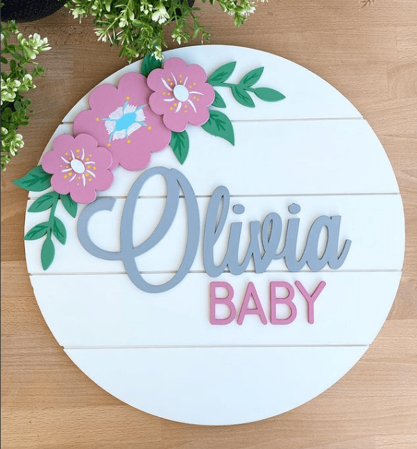 FLOWERS IN FLOWERS GIRL HANGER - Felt Craft RD