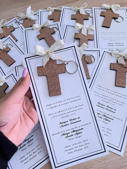 Invitación para bautizo personalizada en Santo Domingo - Felt Craft RD