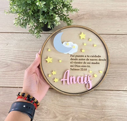 Artículo de decoración de bebé con texto personalizado