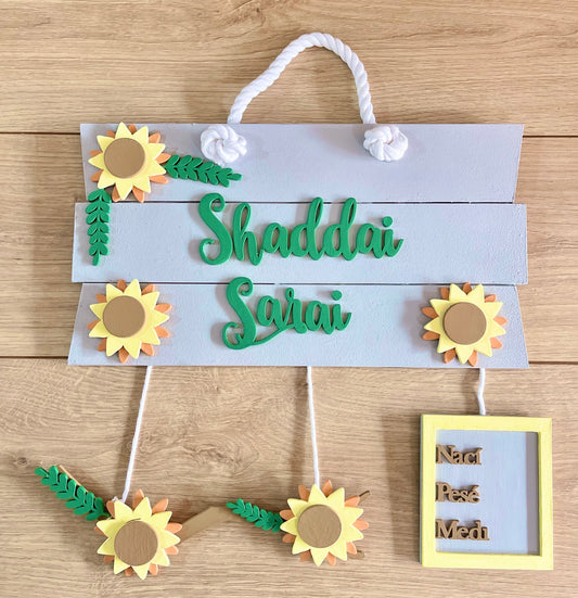 Sun flowers Baby Girl Hanger